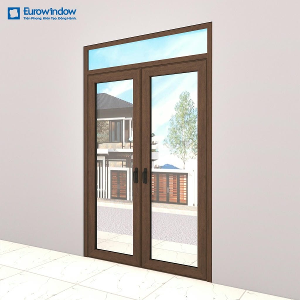 Cửa đi nhôm 2 cánh mở quay ngoài EUROWINDOW - Giải pháp cửa cách nhiệt, đẳng cấp cho không gian lớn