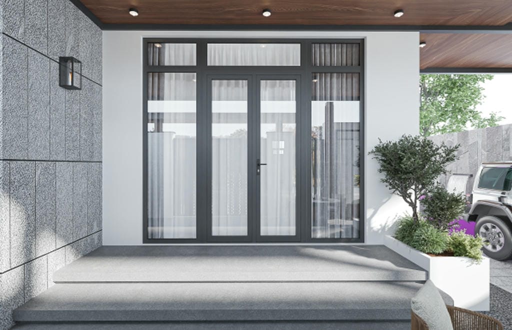 Cửa đi nhôm 2 cánh mở quay trong EUROWINDOW - Giải pháp cửa cao cấp cho không gian hiện đại