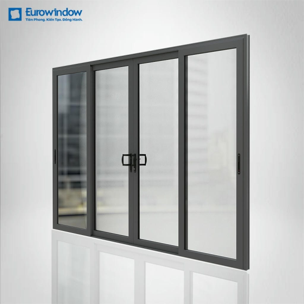 Cửa đi nhôm 2 cánh mở trượt EUROWINDOW - Giải pháp tiết kiệm không gian, hiệu quả vượt trội