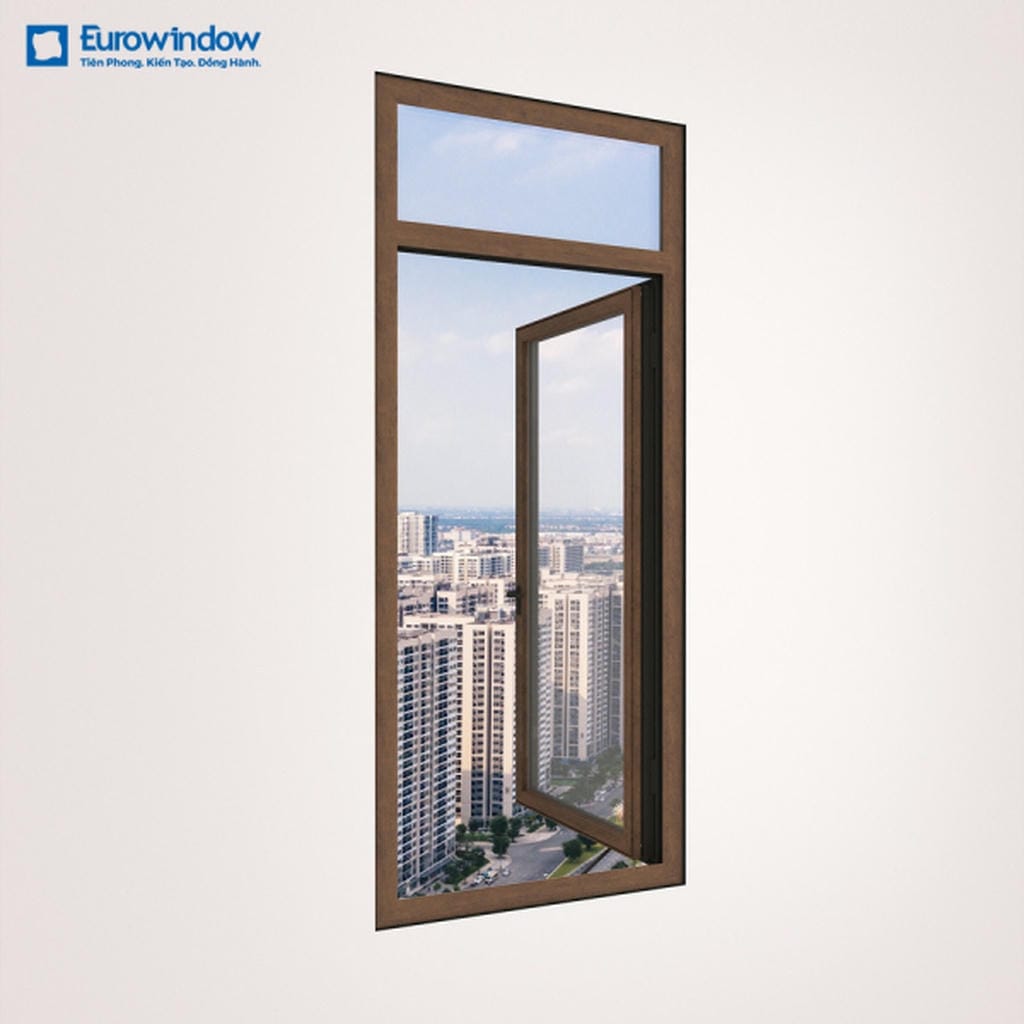 Cửa sổ nhôm 1 cánh mở quay ngoài EUROWINDOW - Giải pháp tiết kiệm không gian, đón gió hiệu quả