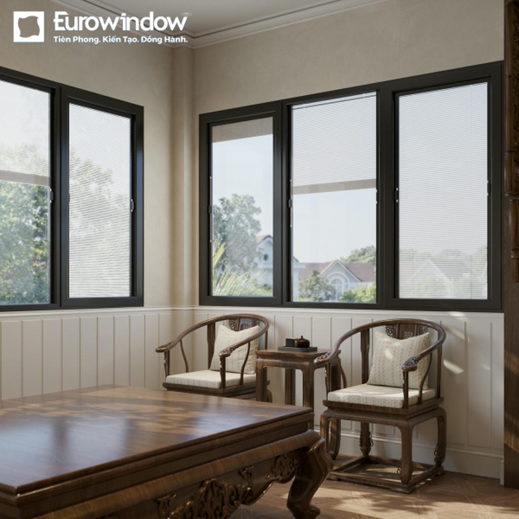 Rèm trong hộp kính EUROWINDOW - Giải pháp điều khiển ánh sáng thông minh, kín khít, sang trọng